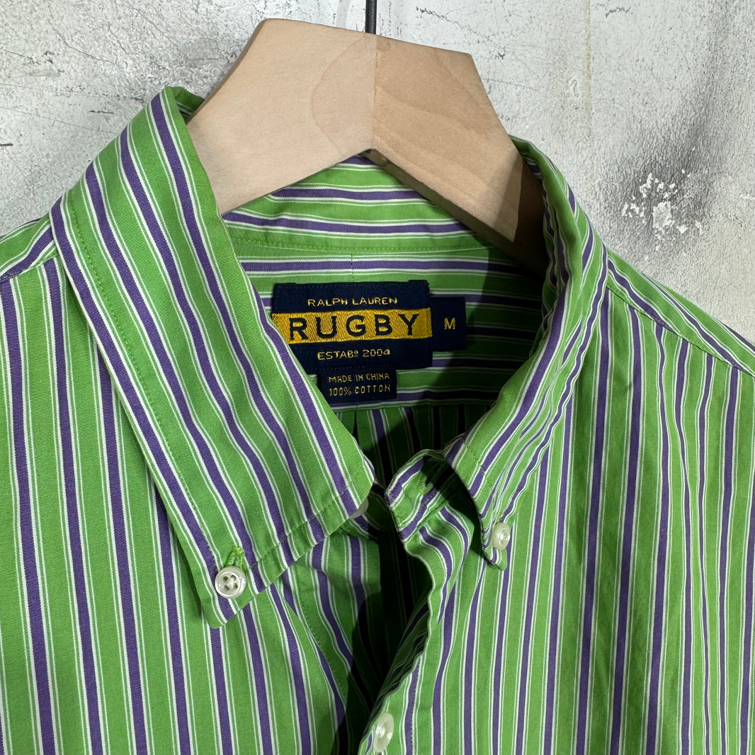 Ralph Lauren Rugby Striped Green Buttoned Shirt