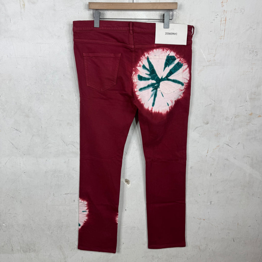 Calvin Klein 205W39NYC Red Tie-Dye Jeans