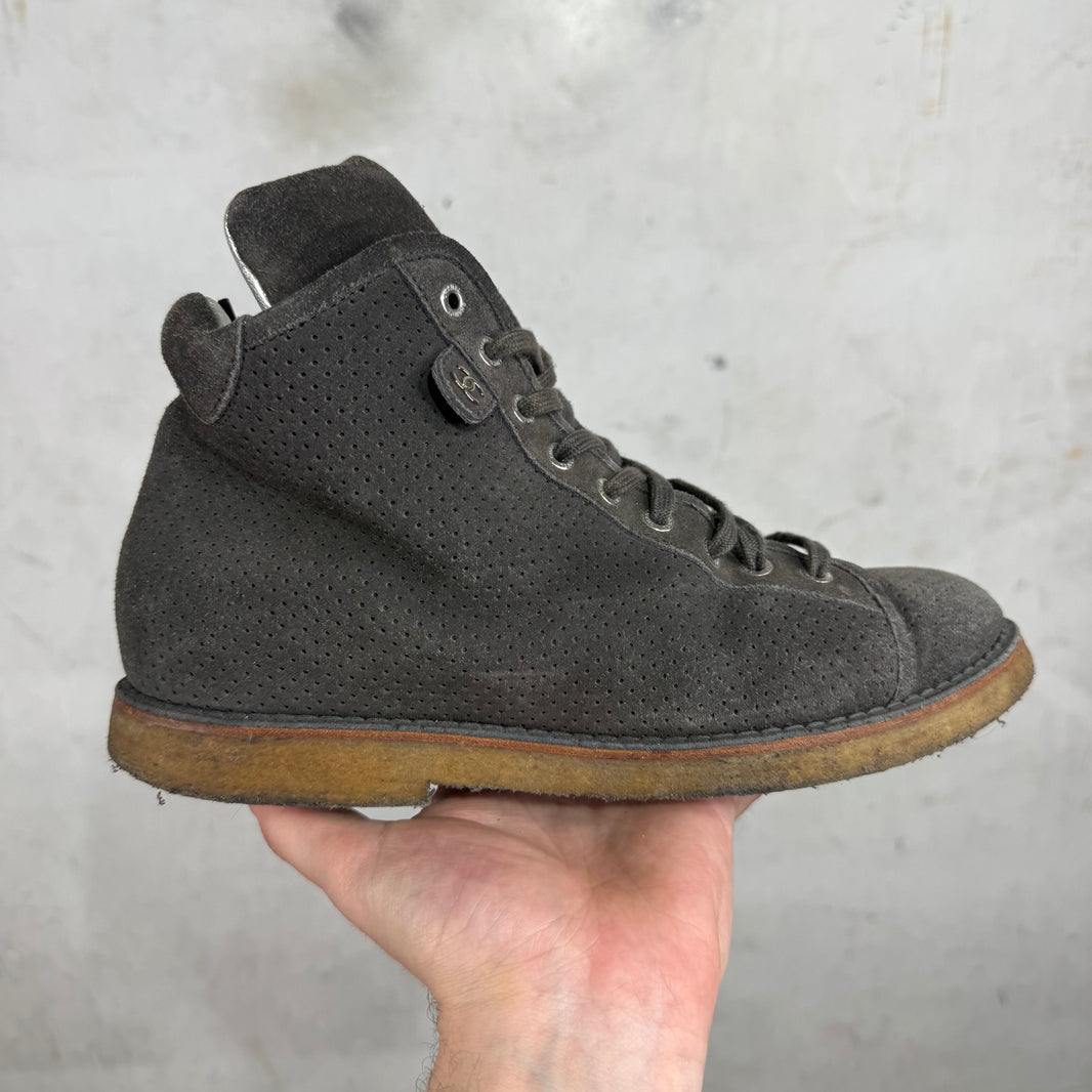 Chanel Interlocking CC Logo Brown Boots