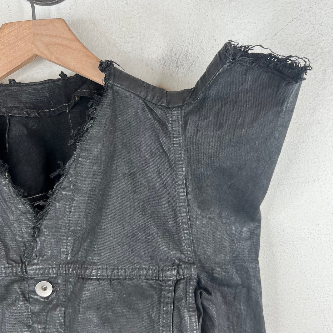 DRKSHDW Tec Trucker Waxed Denim Jacket