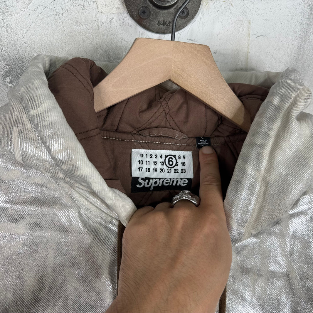 Supreme x MM6 Silver Foil Work Jacket