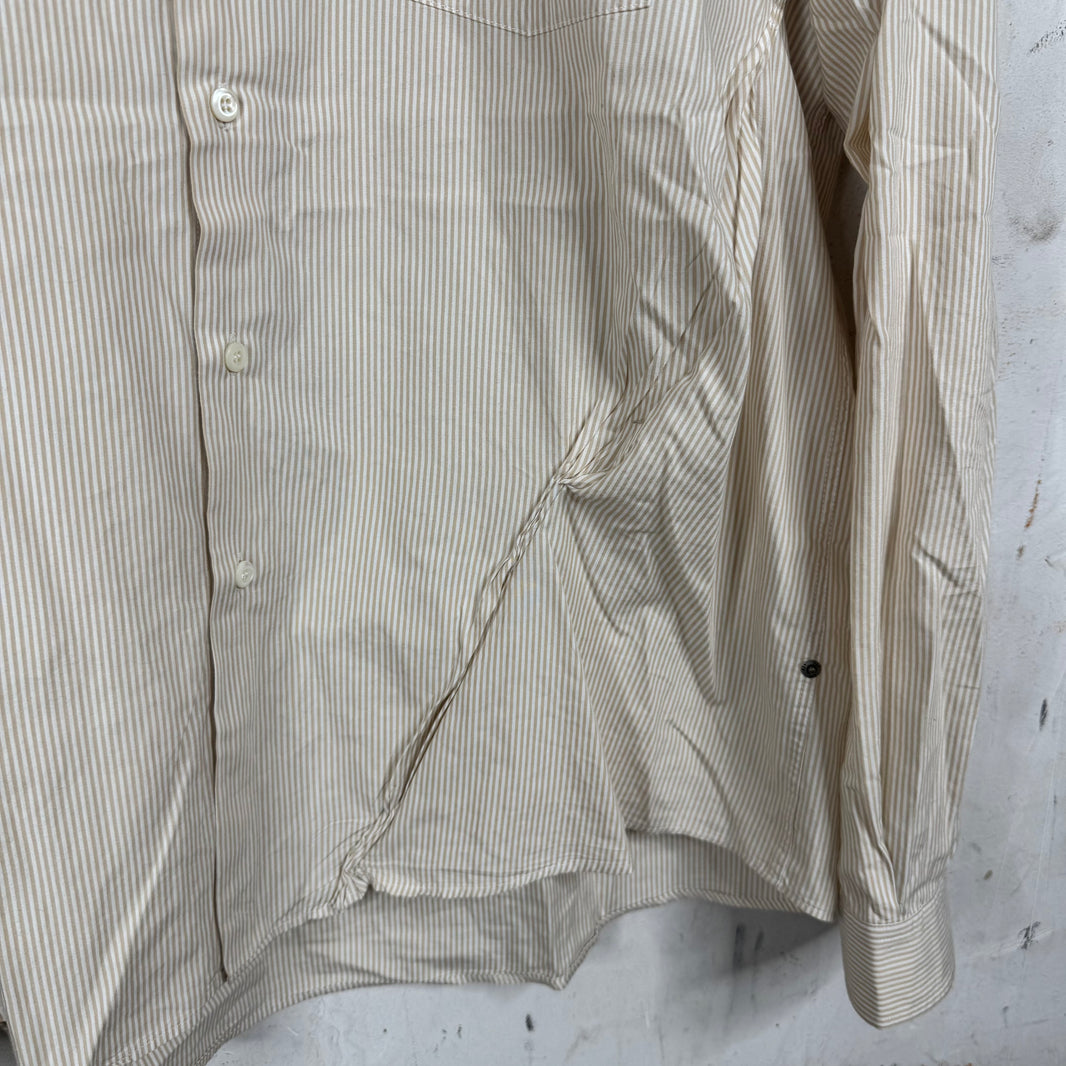 424 Striped Pinched Button-Up Shirt