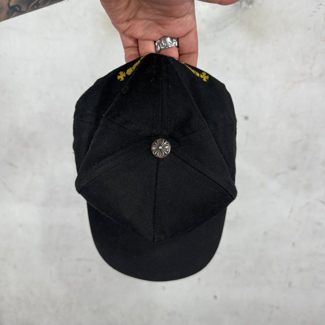 Chrome Hearts Black Yellow CH Baseball Hat