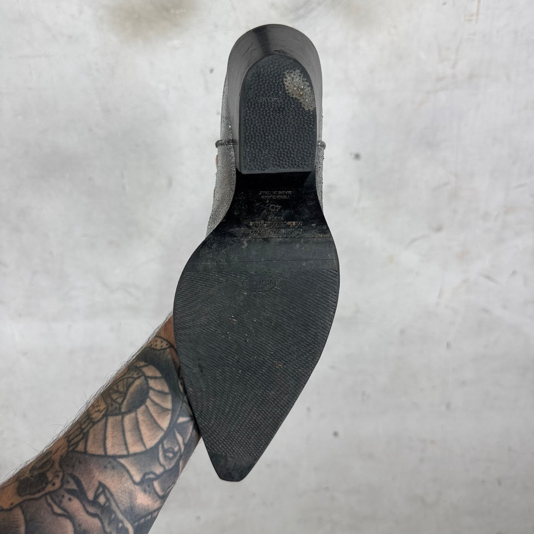 Margiela Cracked Silver Western Boots