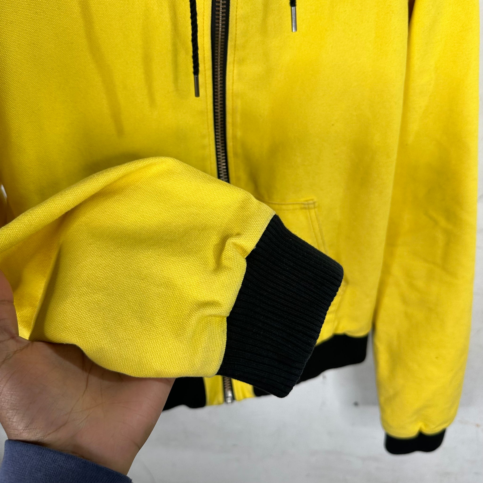 Vlone Yellow Cropped Work Jacket