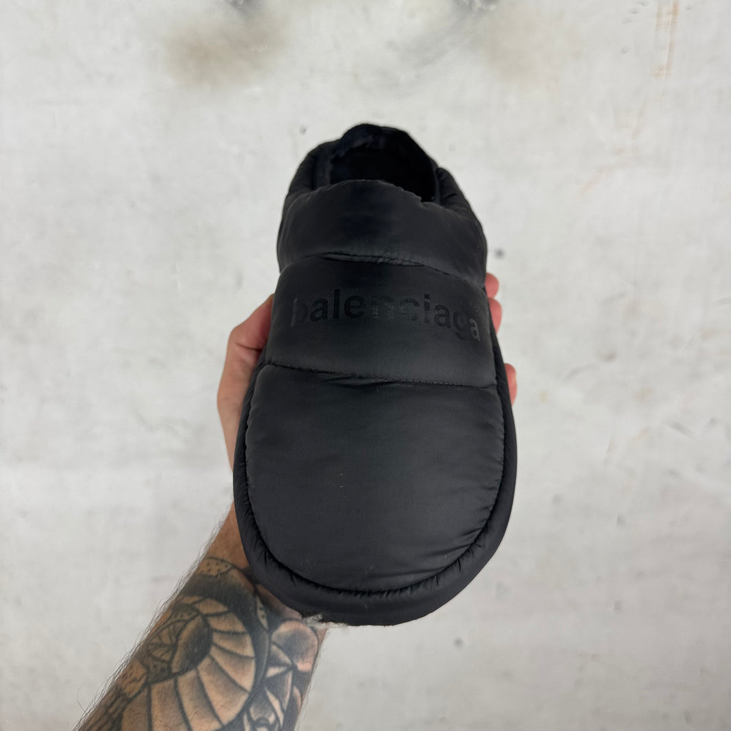 Balenciaga Padded Logo Mules