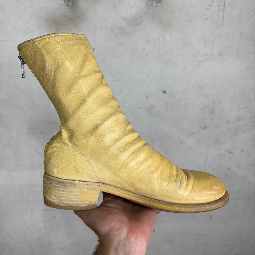 Guidi Yellow 788 Back Zip Boots