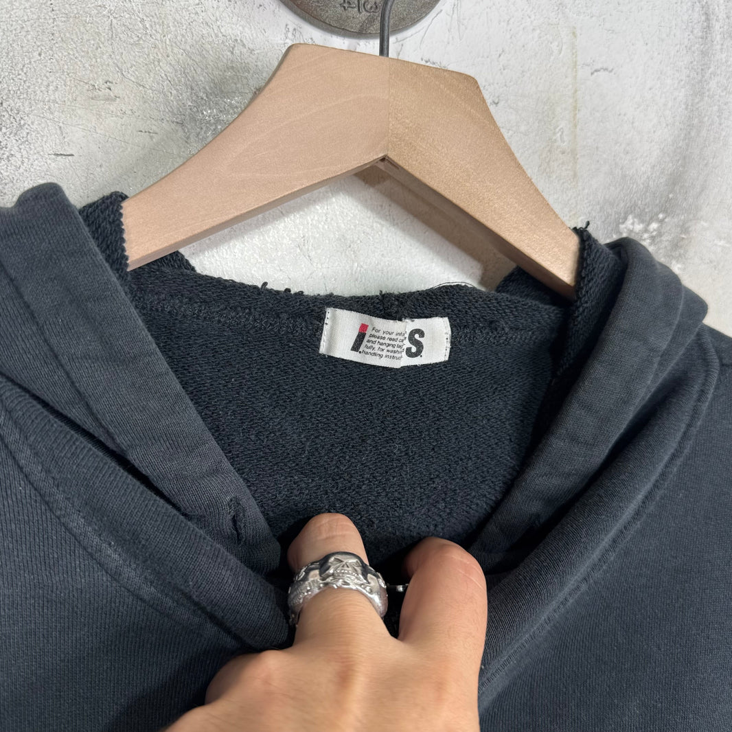 Issey Miyake IS Sport Distressed Zip Hoodie