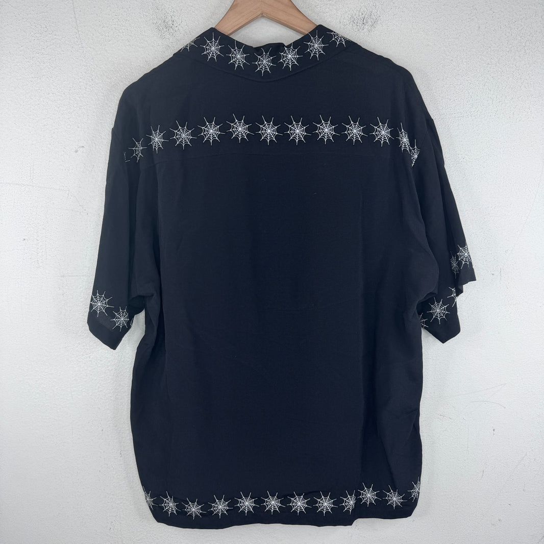 Neighborhood The Great Frog Spider Web Button Up Shirt