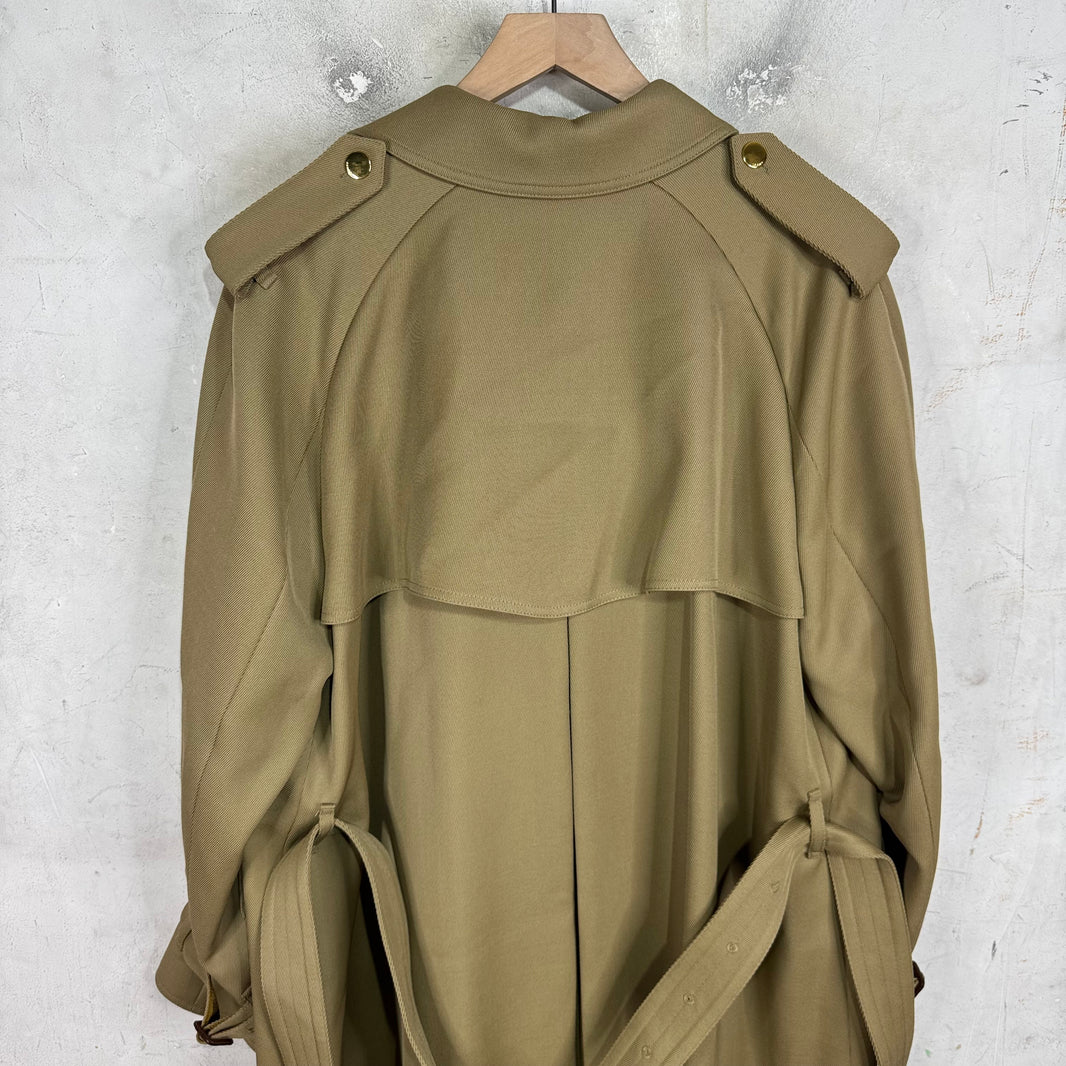 Gucci Heavy Gold Hardware Long Trench Coat