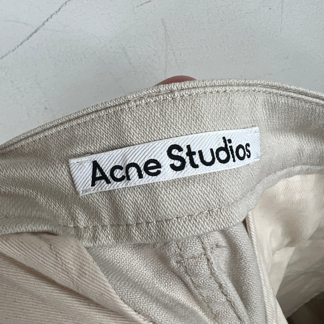 Acne Studios Wide Leg Oatmeal Cargo Pants