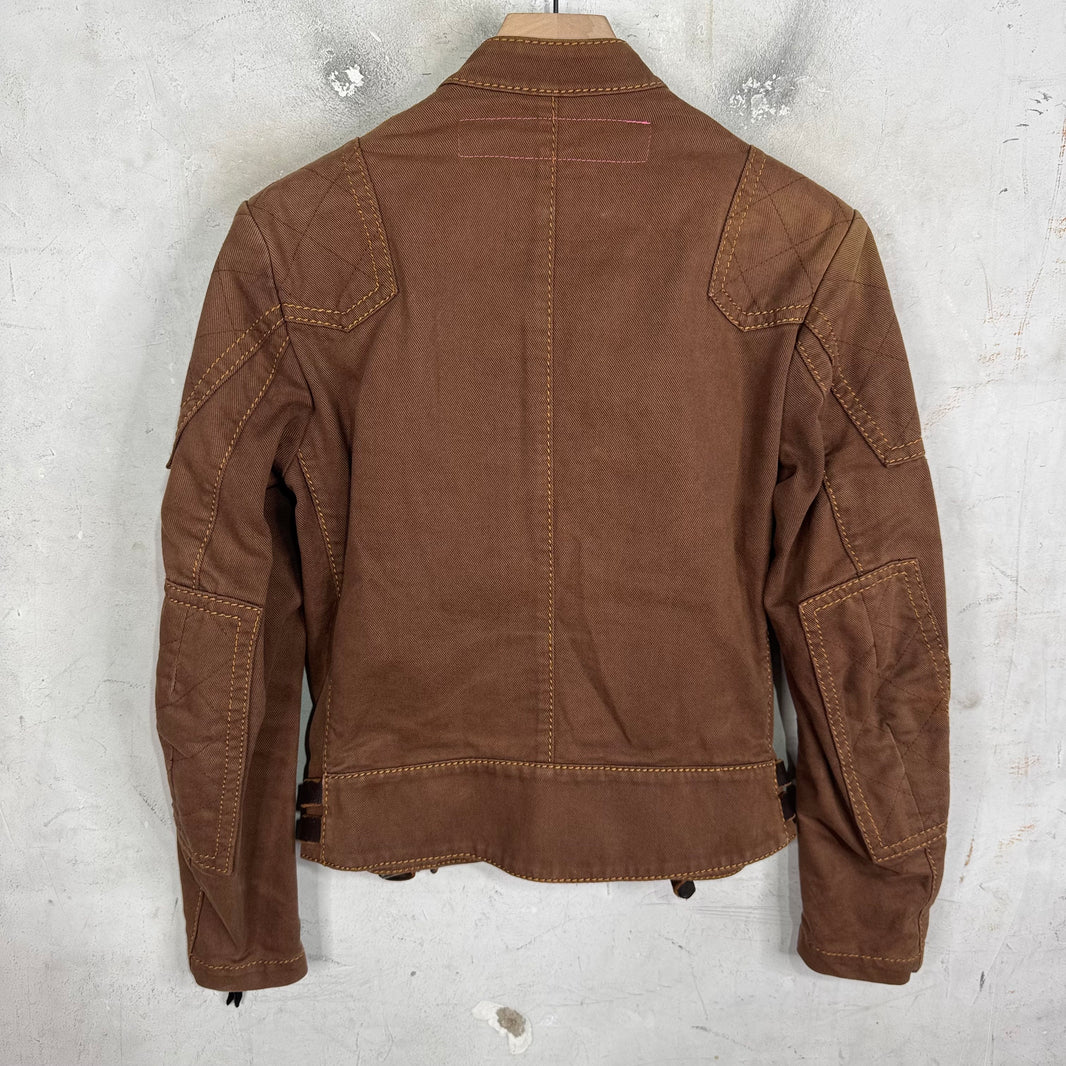Junya Watanabe Brown Canvas Perfecto Jacket