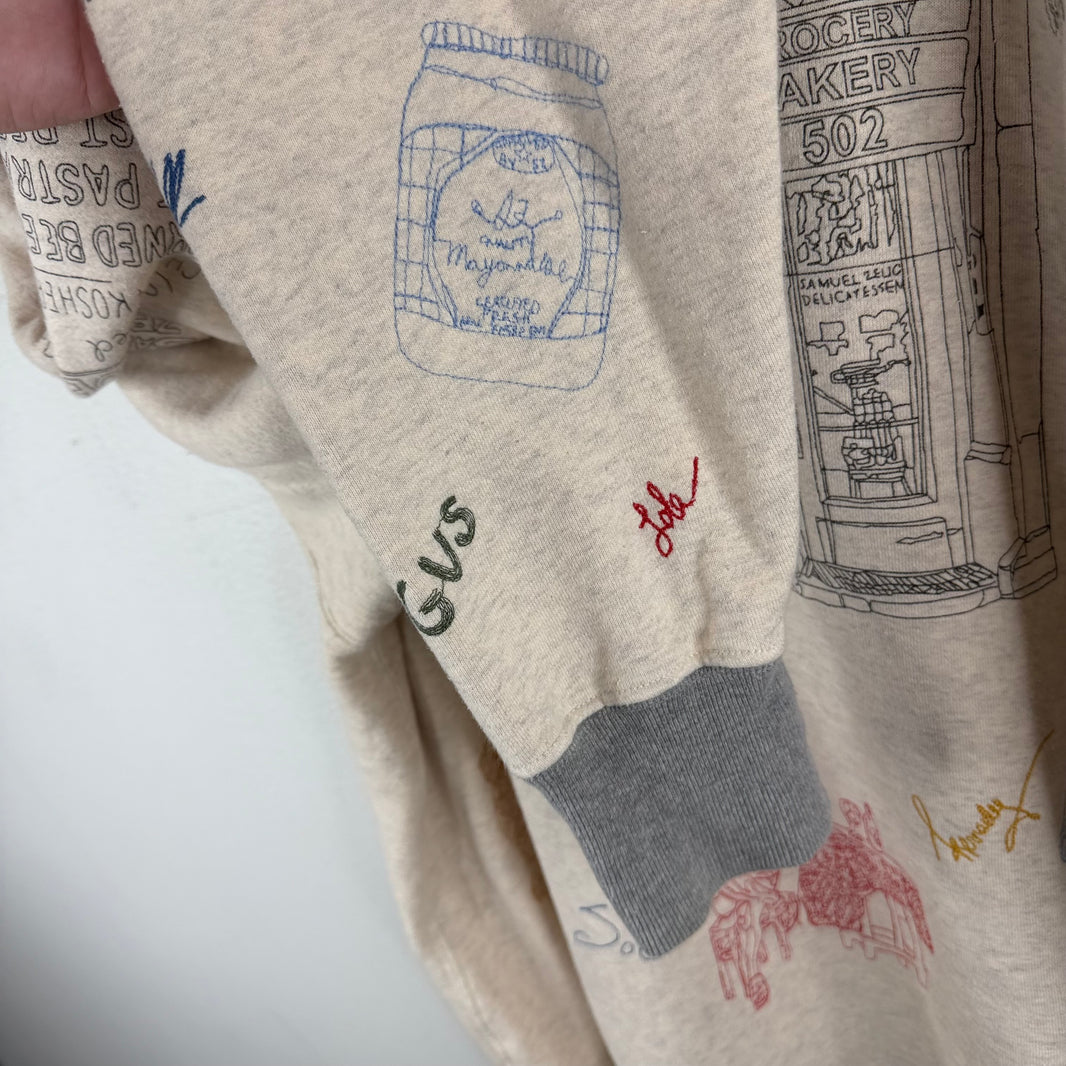 Samuel Zelig Embroidered Quarter Zip Sweater