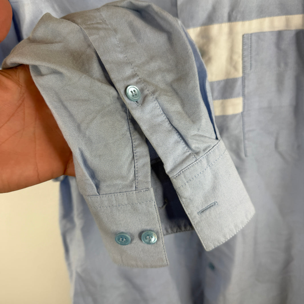 Marni Double Striped Blue Button Up LS Shirt