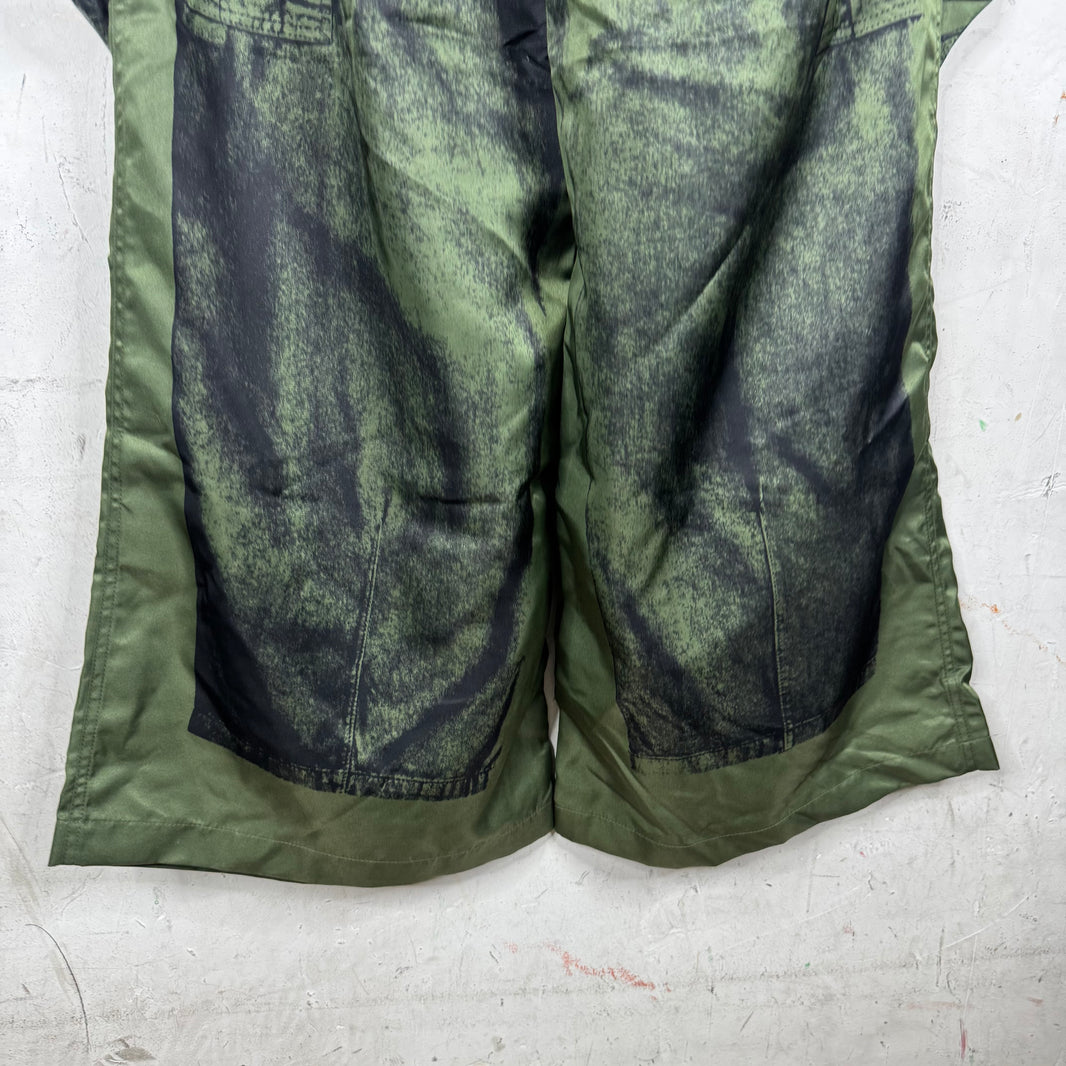 Jean Paul Gaultier Trompe-l'œil Green Nylon Cargo Pants