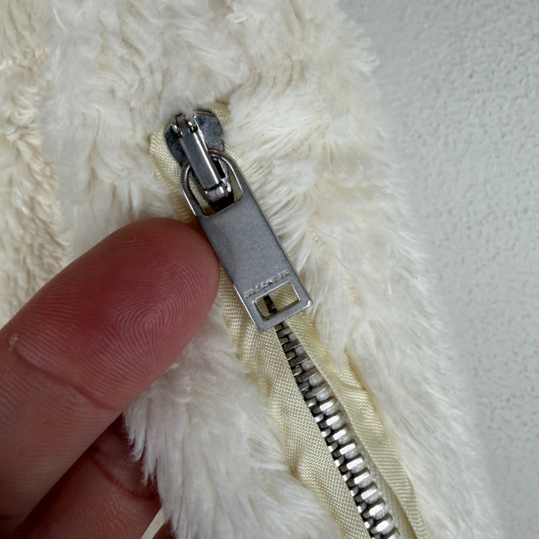 Jil Sander Fuzzy White Fleece Shorts