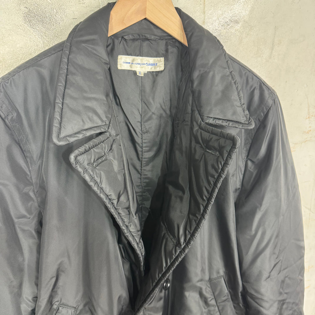 CDG Shirt Padded Nylon Peacoat