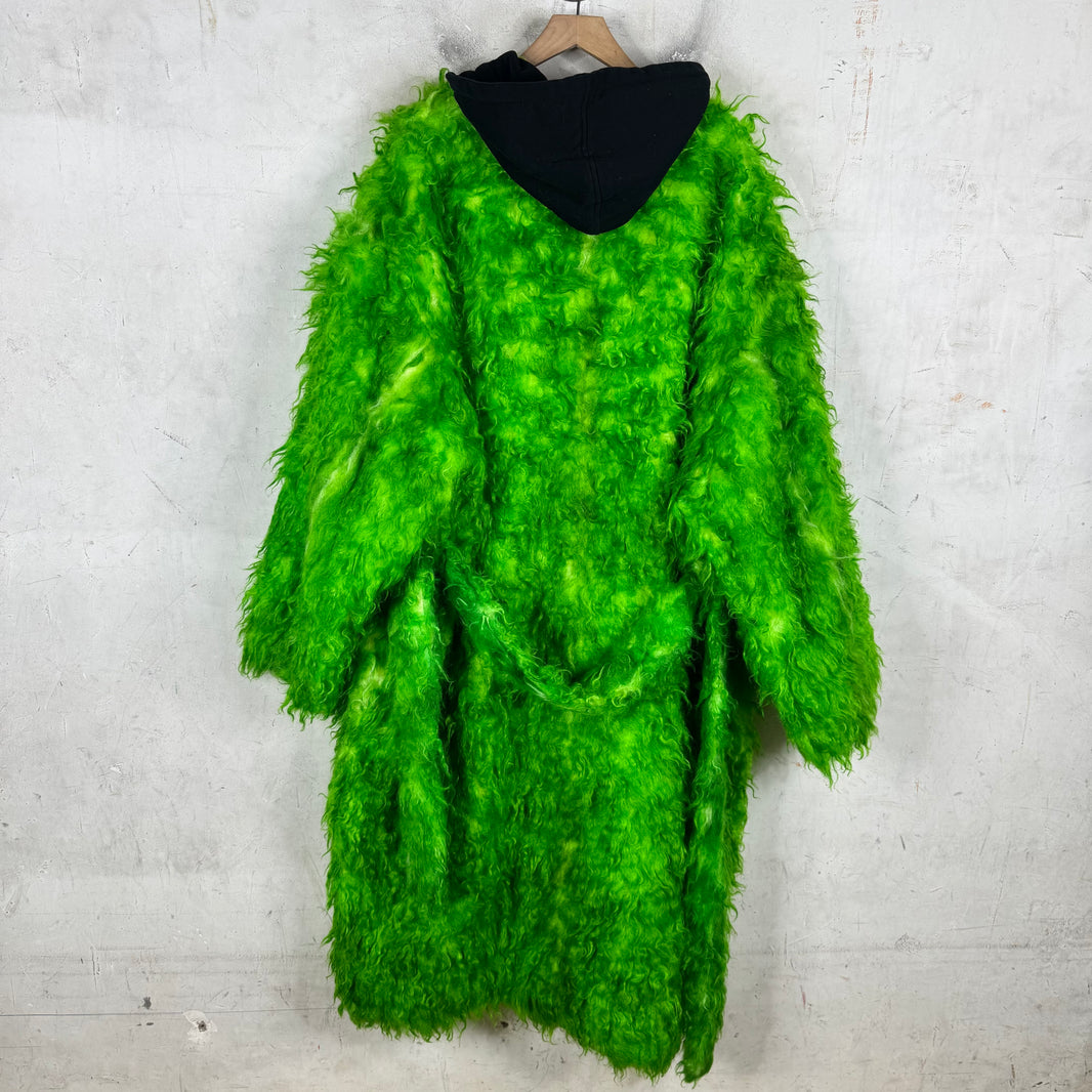 Balenciaga Mohair Hooded Floor Length Jacket