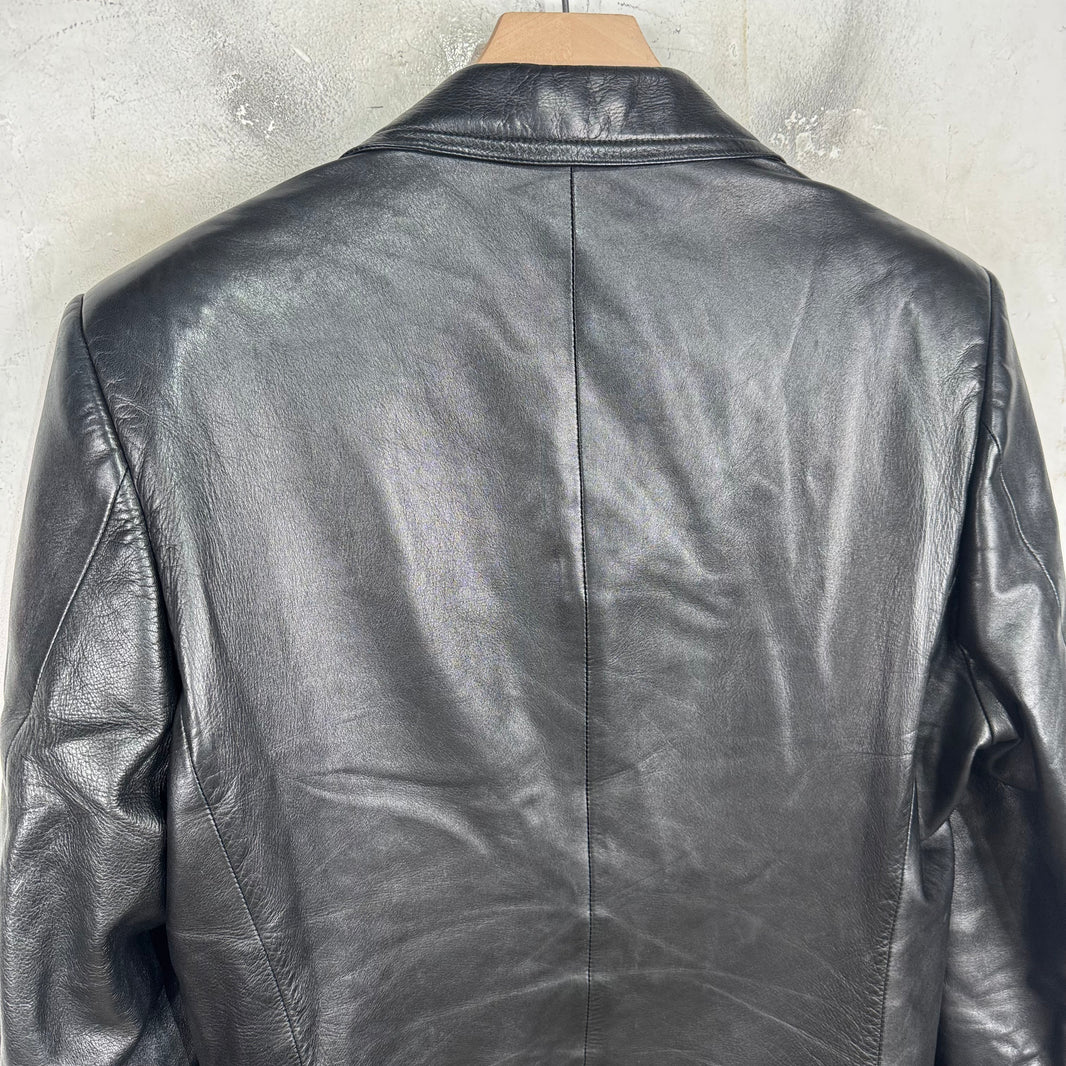 Saint Laurent Rive Gauche Tom Ford 2002 Leather Blazer