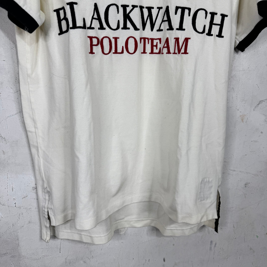 Ralph Lauren White Blackwatch Big Pony Polo