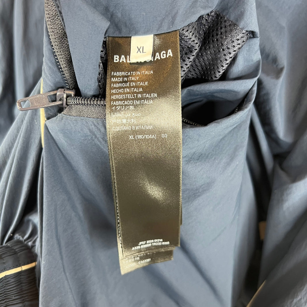 Balenciaga Loop Logo Leather Track Jacket