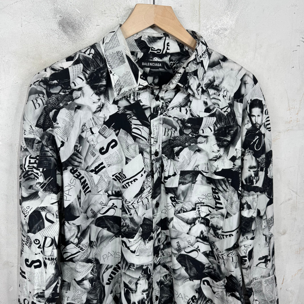 Balenciaga Magazine AOP Shirt