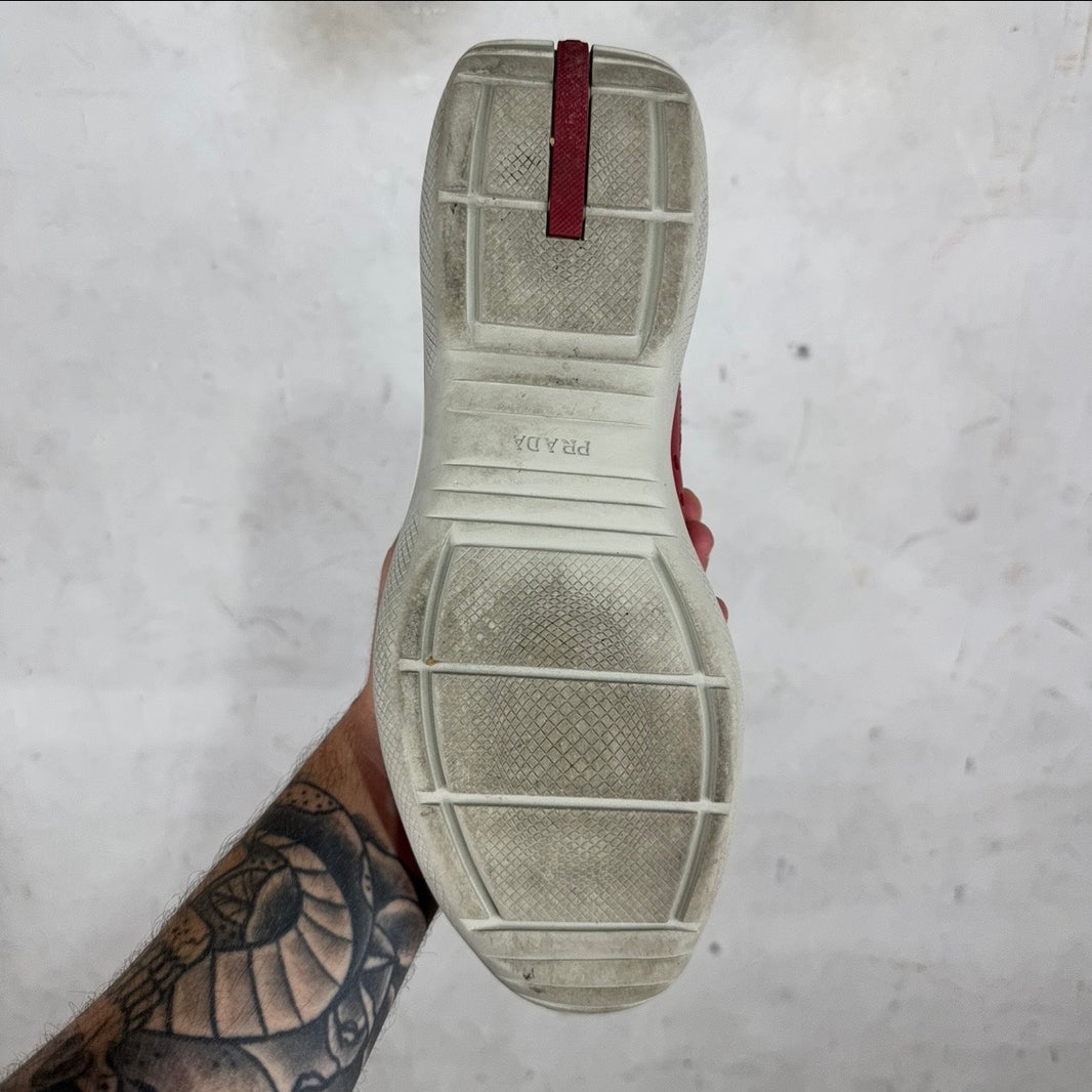 Prada Cherry Leather Americas Cup Highs