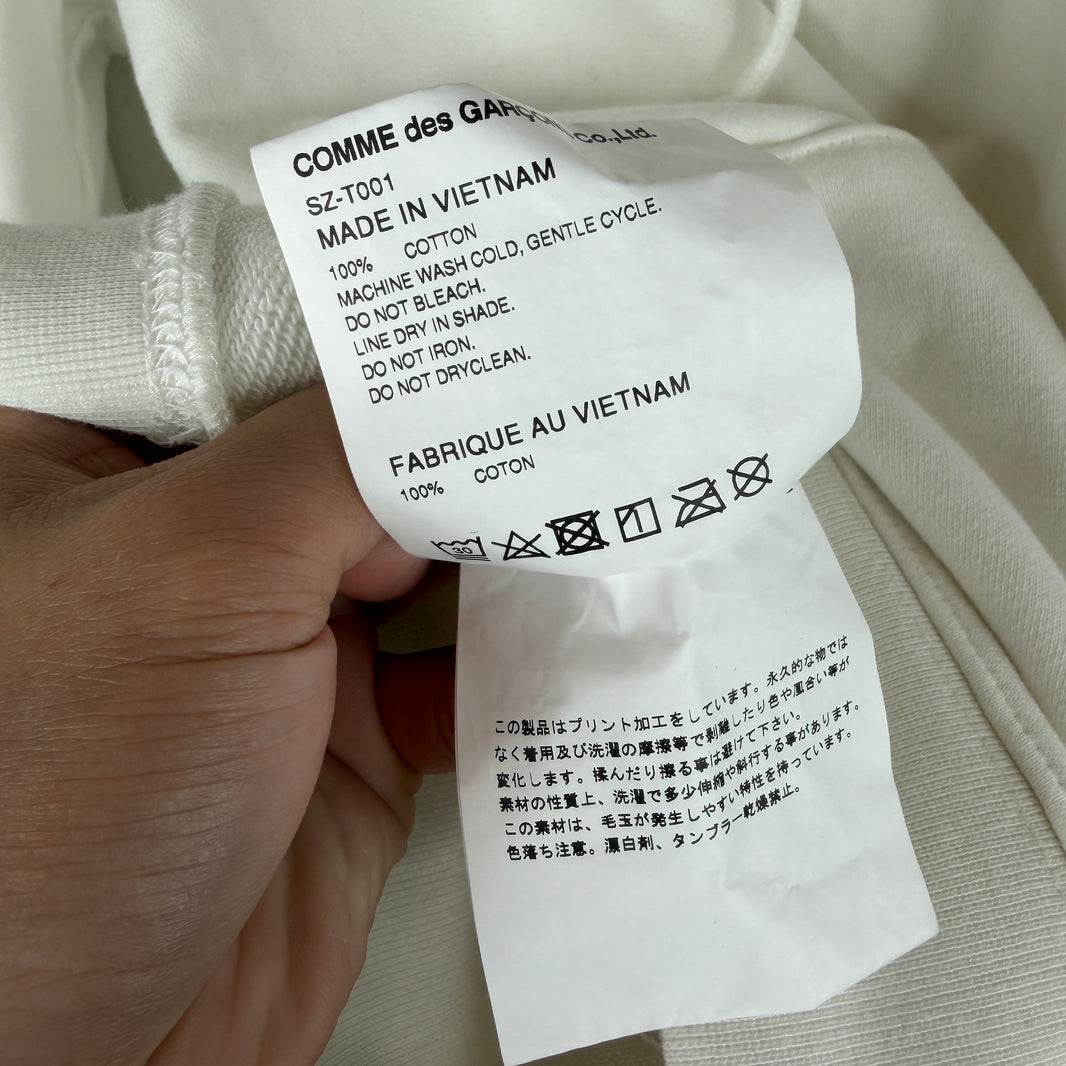 CDG White Logo Hoodie