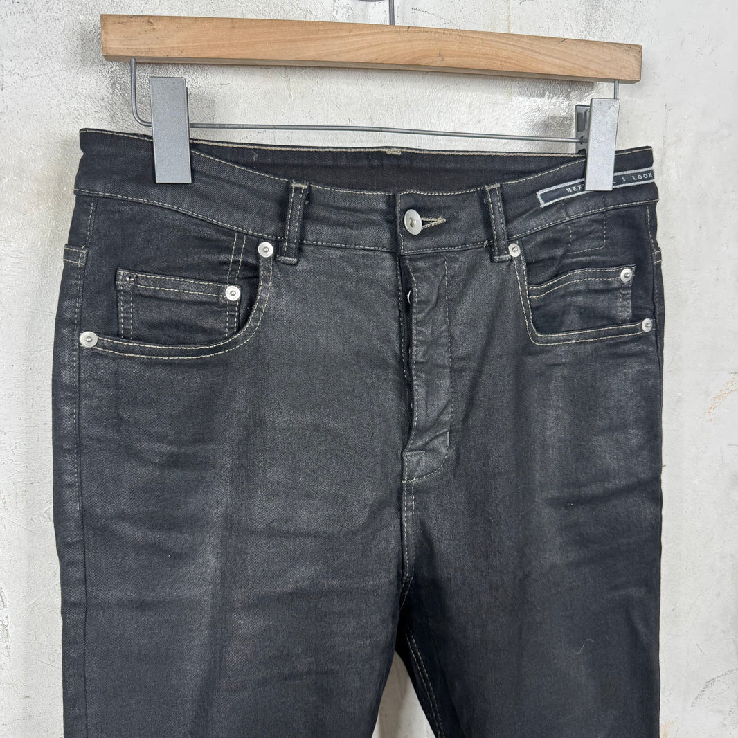 DRKSHDW Kiss The Carpet Waxed Detroit Jeans
