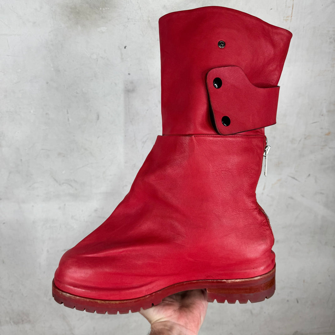 424 Red Leather Dragonrider Boots