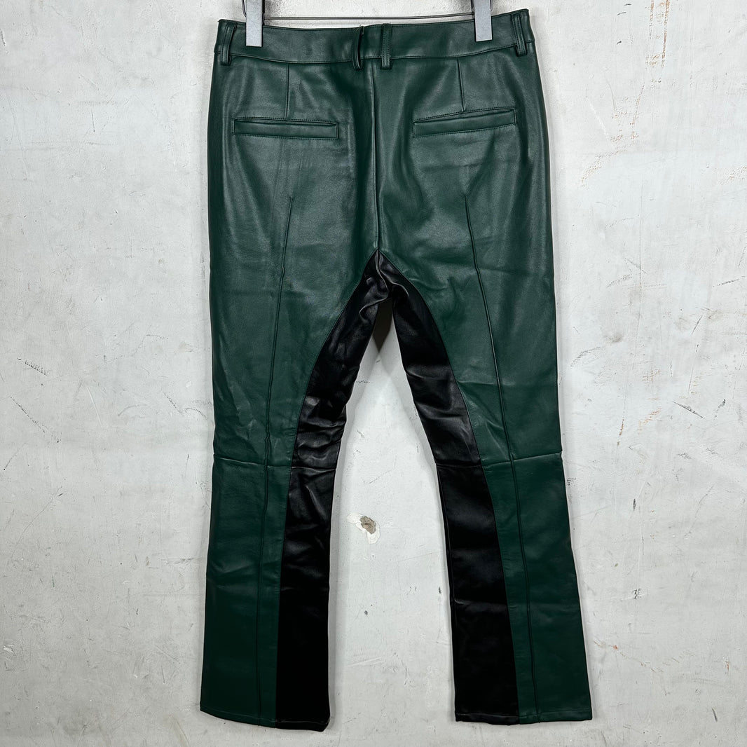Todd Patrick Paneled Leather Trousers