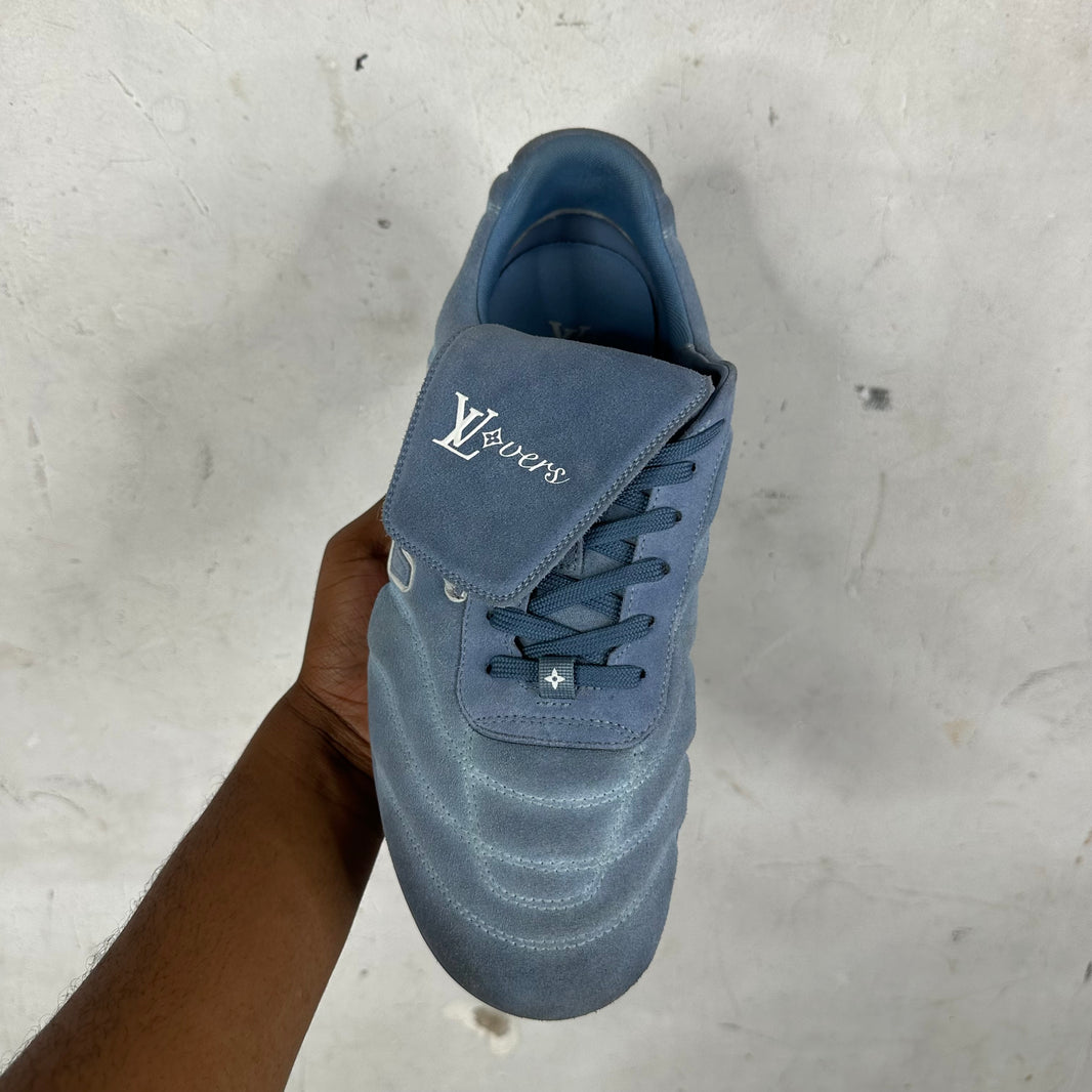 Louis Vuitton Blue Suede Soccer Shoes