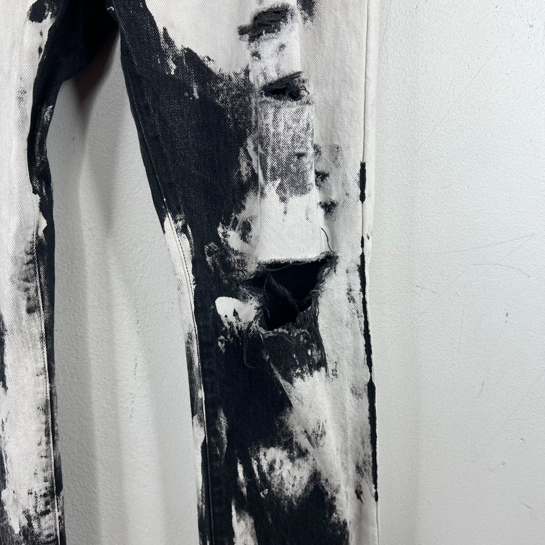 Saint Laurent D13 Bleach Crash Jeans