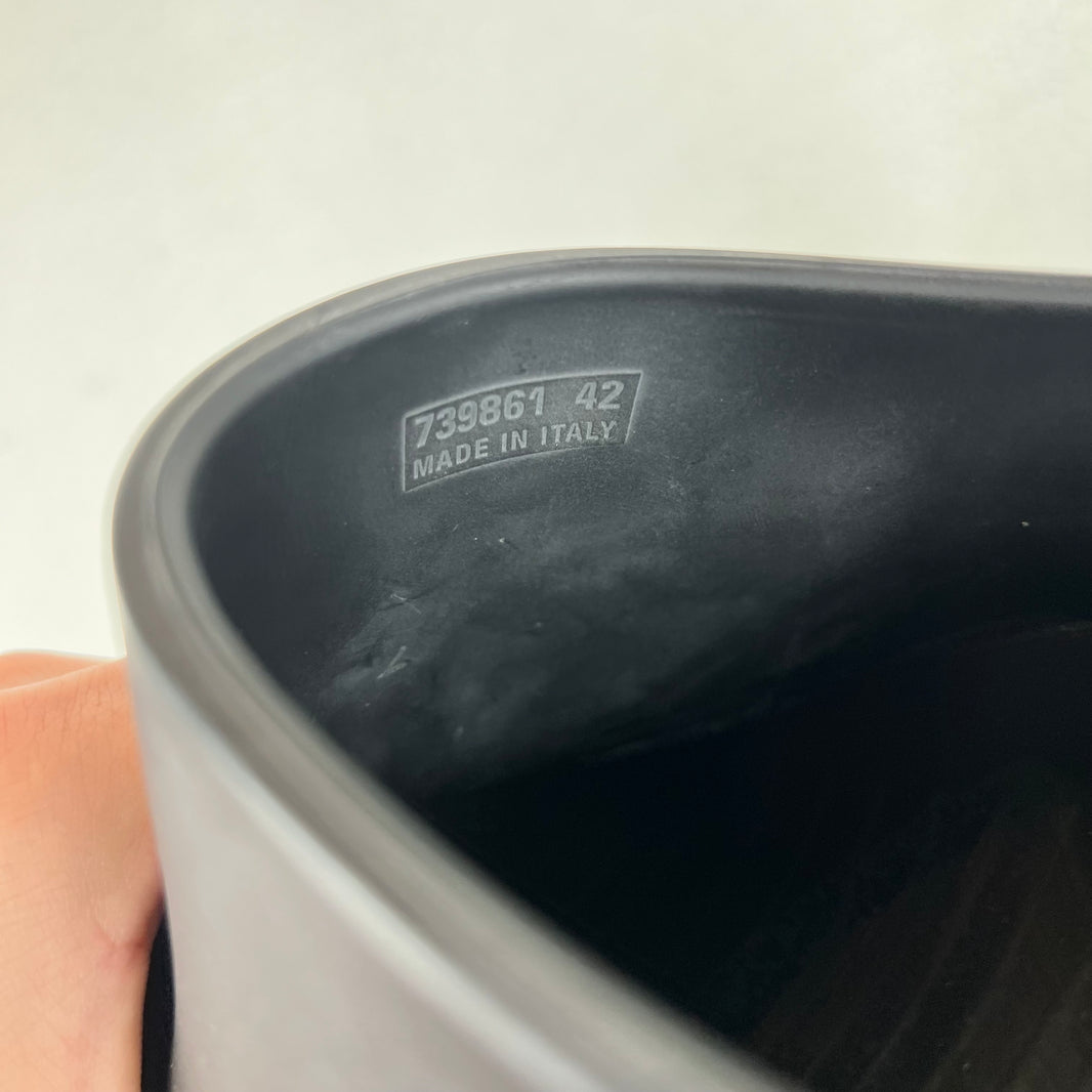 Balenciaga Black Rubber Technoclog Mules