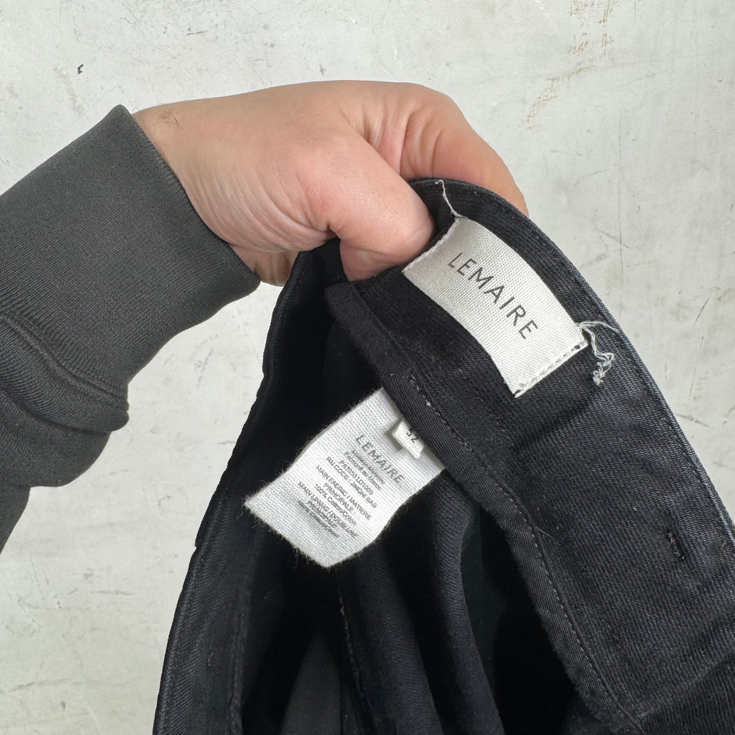Lemaire Wide Leg Black Jeans