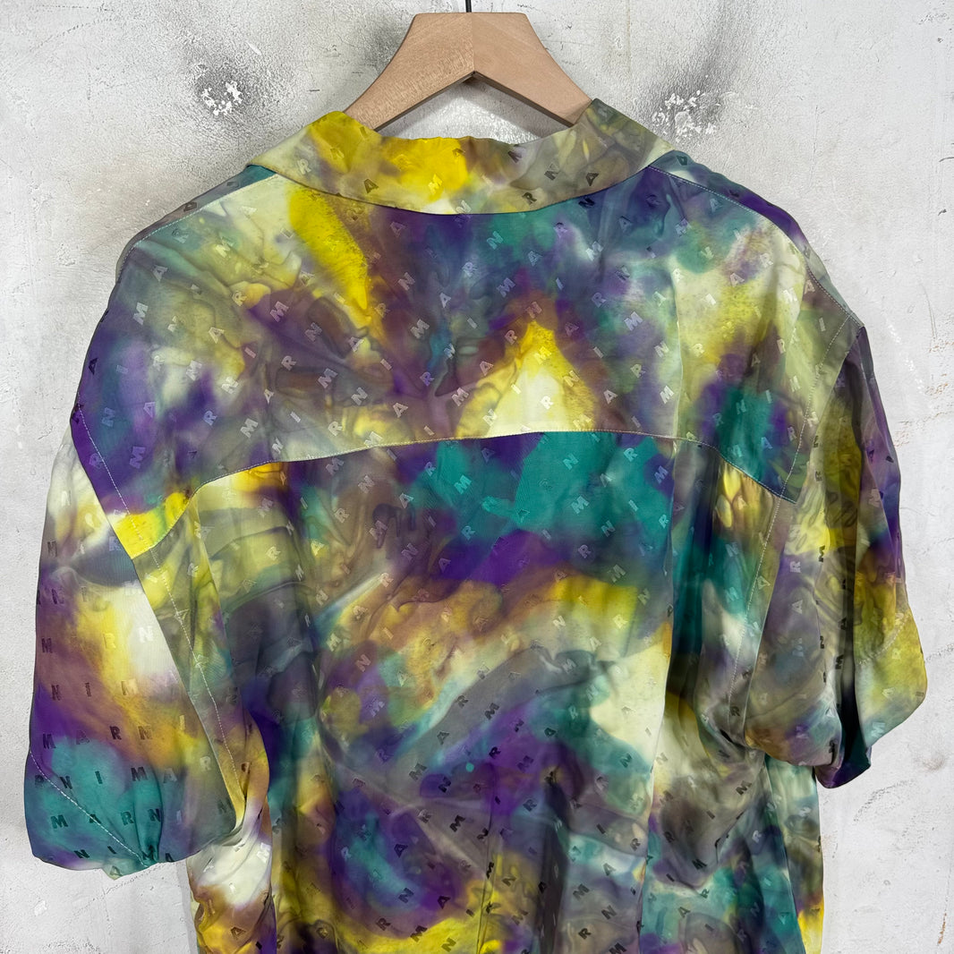 Marni Tie Dye Logo Viscose Shirt
