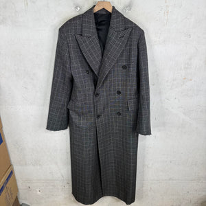 Balenciaga Plaid Long Trench Coat
