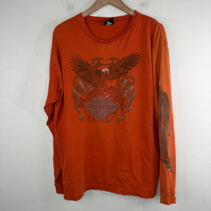 Vintage Smoked Harley Orange L/S T-Shirt