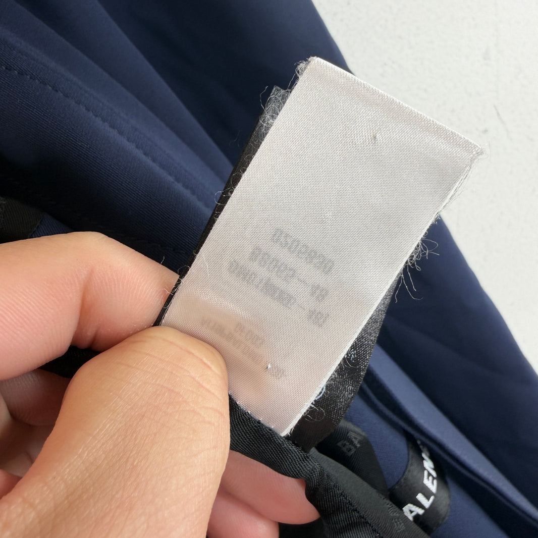 Balenciaga Navy Button Up Trench Coat