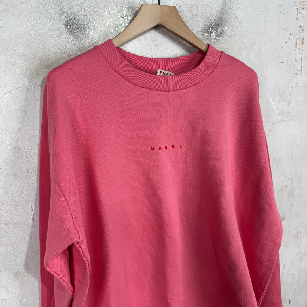 Marni Pink Logo Crewneck