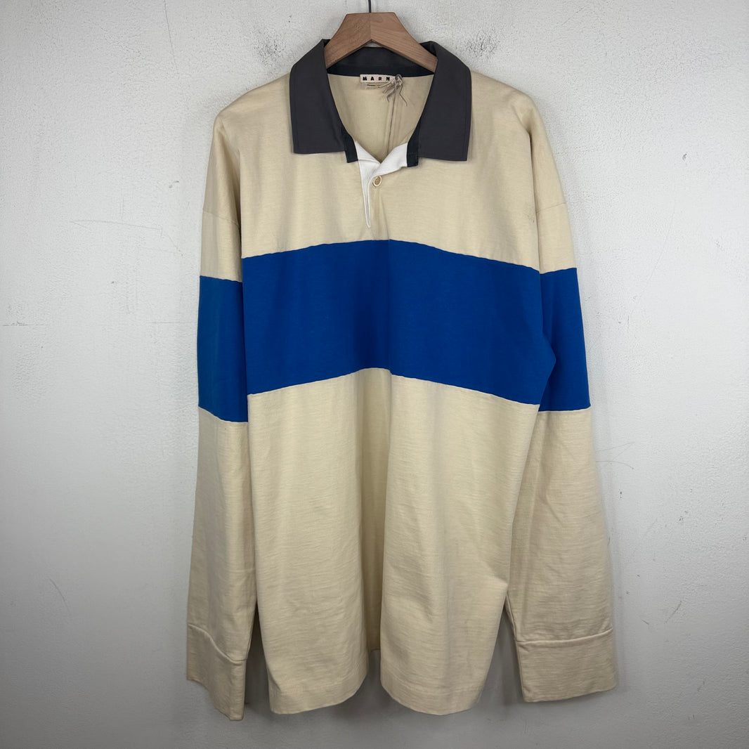 Marni Blue Stripe Longsleeve Rugby T-Shirt