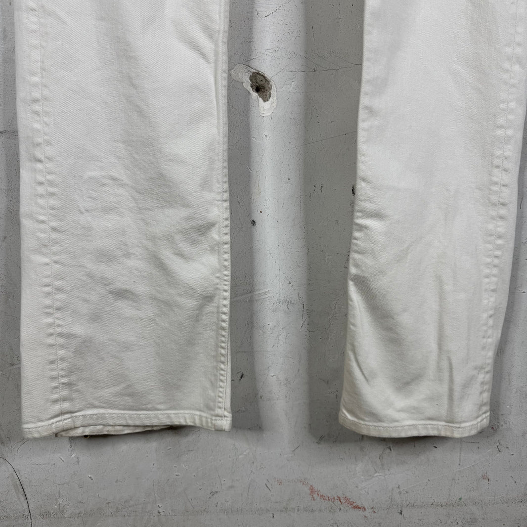 VLONE White Runway Zip Flared Jeans