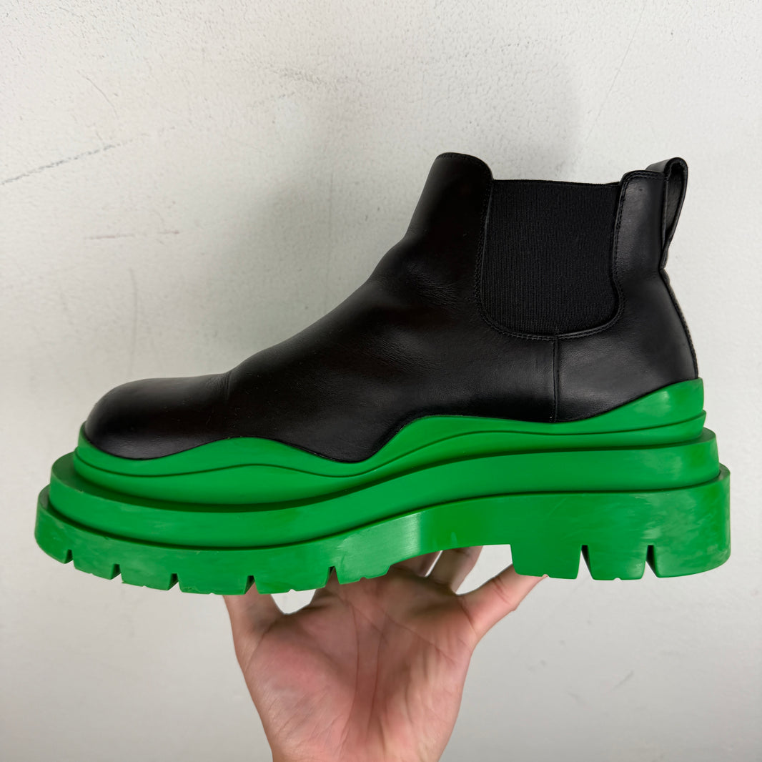 Bottega Veneta Green/Black Tire Boots