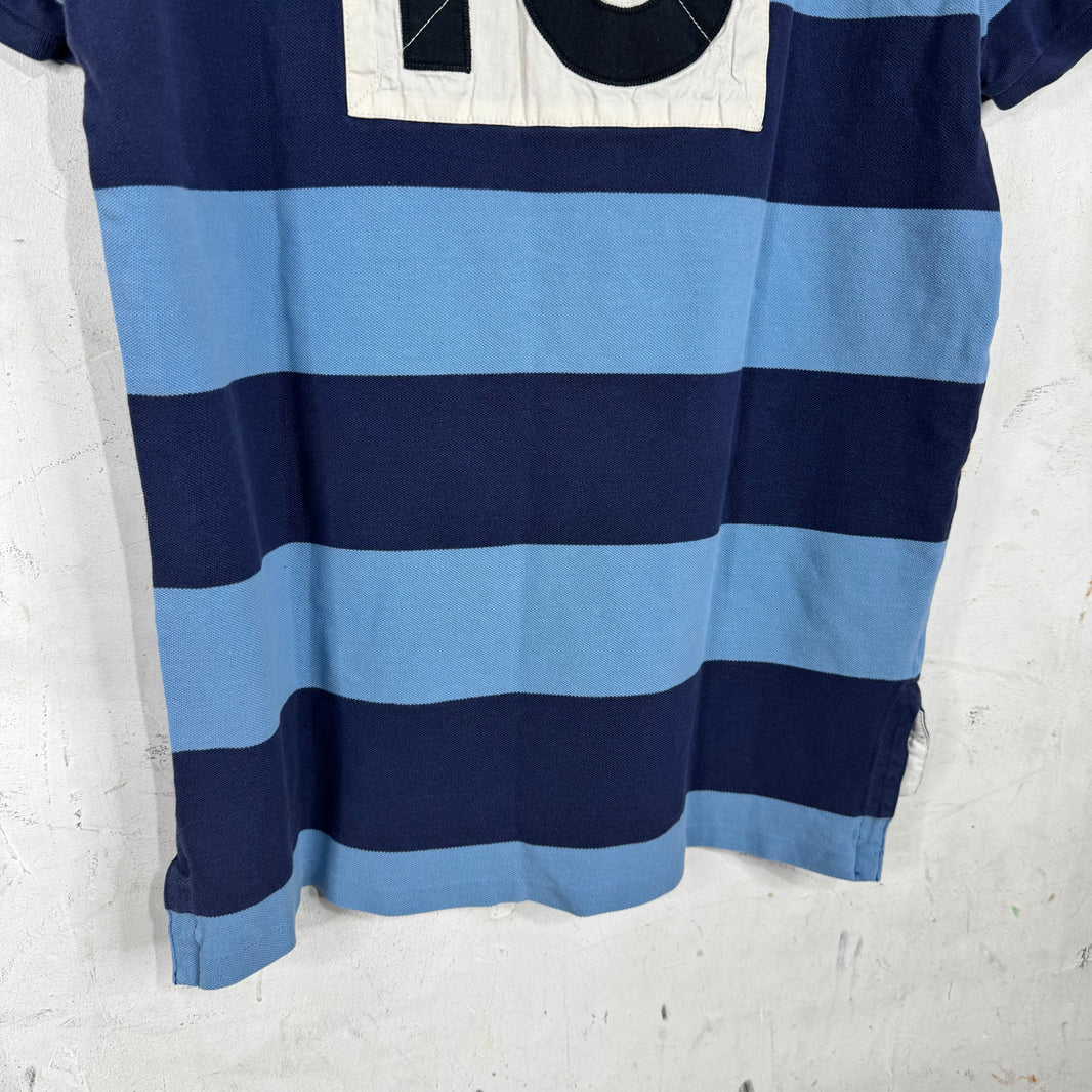 Ralph Lauren Blue Striped Crest Big Pony Polo