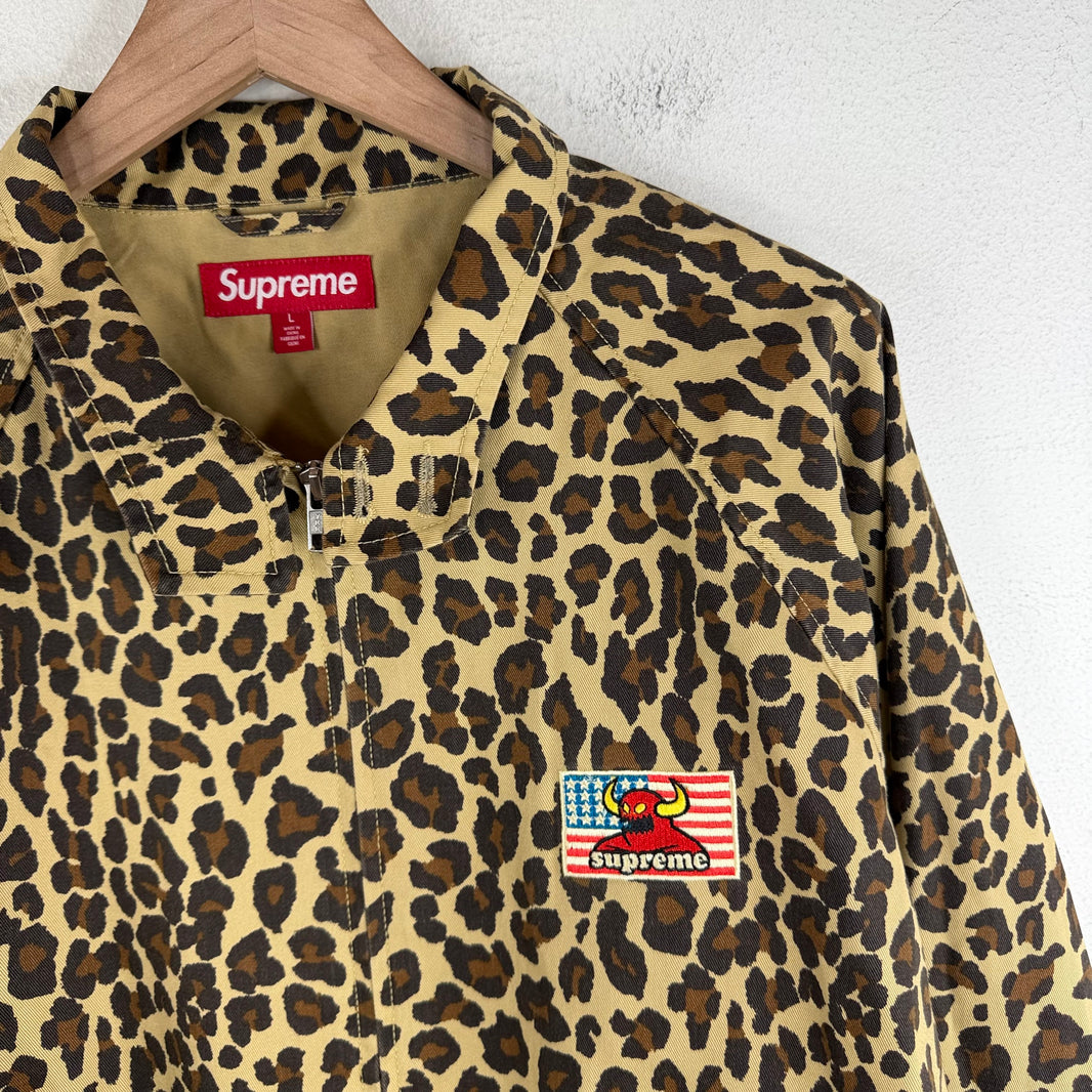 Supreme Toy Machine Leopard Harrington Jacket