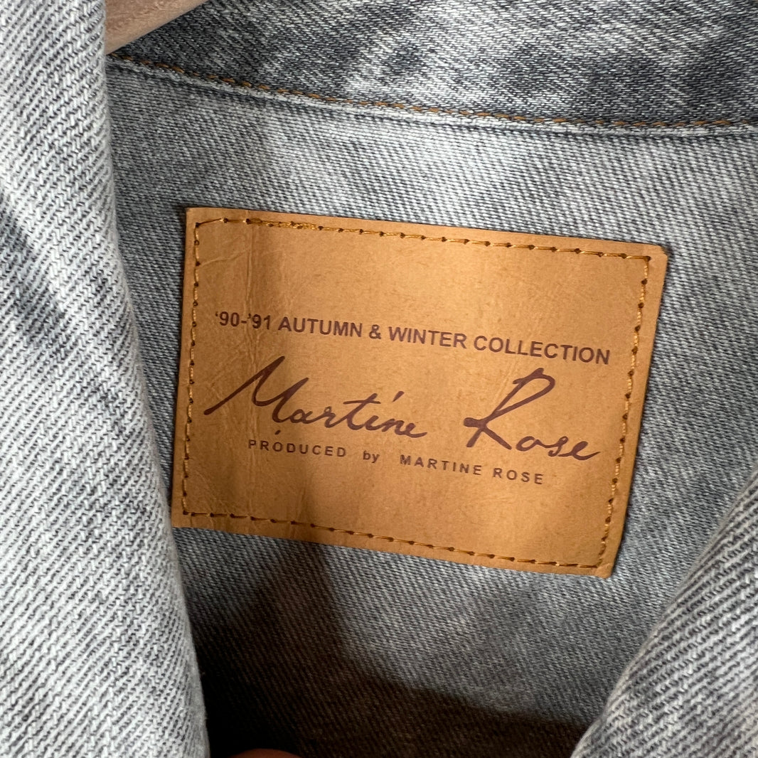 Martine Rose Zip Stone Wash Denim Jacket