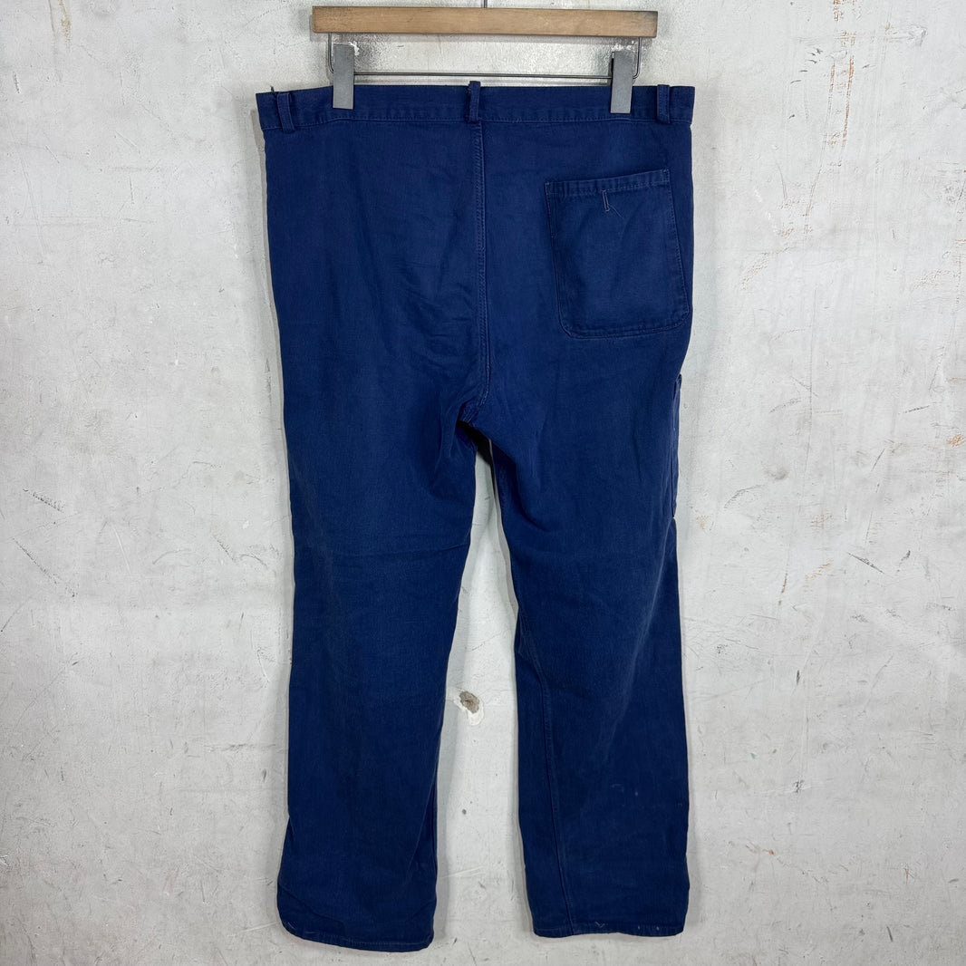 Vintage Blue French Workwear Painter Pants