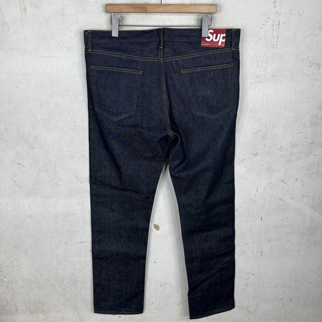 Supreme Darkwash Selevedge Straight Legged Jeans