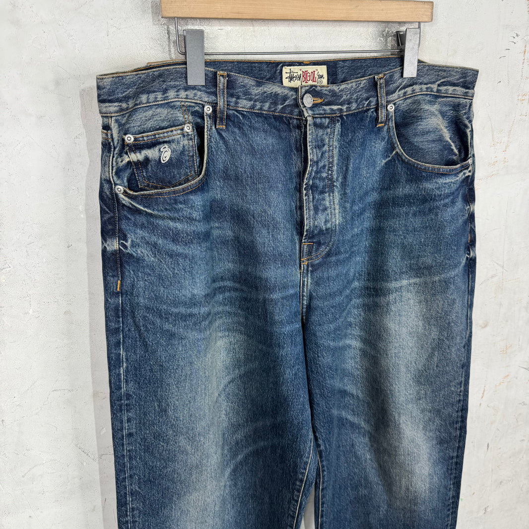 Stussy Medium Wash Big Ole Jeans