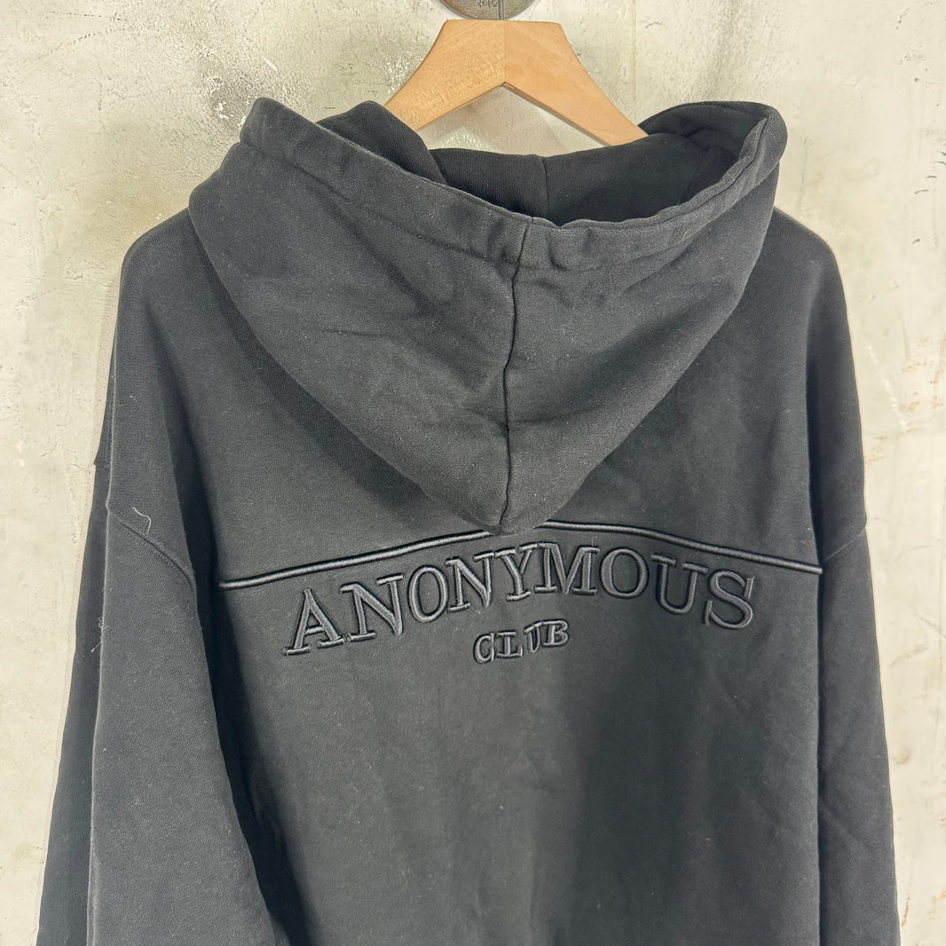 Anonymous Club Tonal Black Logo Hoodie